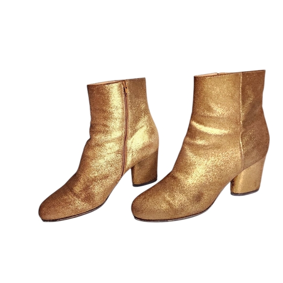 Maison Martin Margiela Shimmering Gold Ankle Boots - Picture 10 of 16